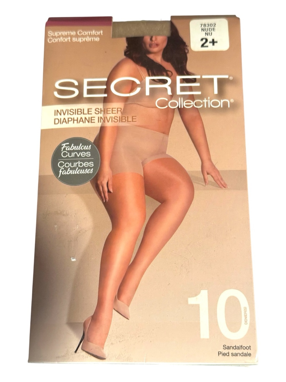 SECRET Collection Invisible Sheer Nude 10 Denier Pantyhose